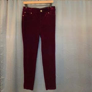 INC red velvet trouser pants size 10